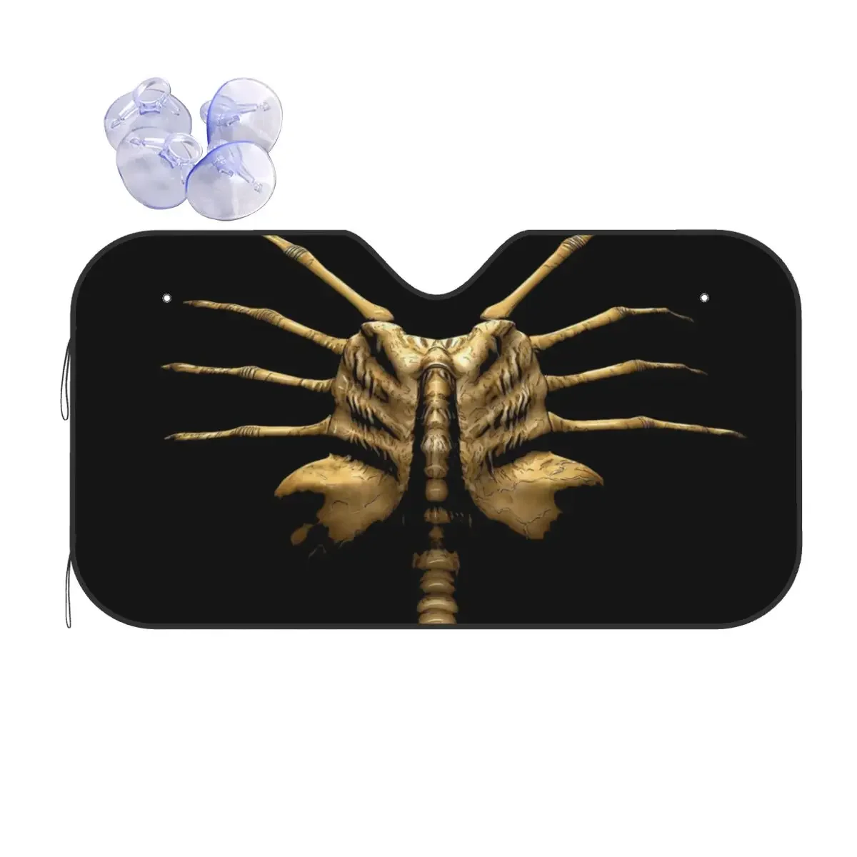 

Face Hugger Лобовое стекло Солнцезащитный козырек Facehugger Alien Xenomorph Потрясающая крышка Передний блок Солнцезащитный козырек для окна Теплоотражатель