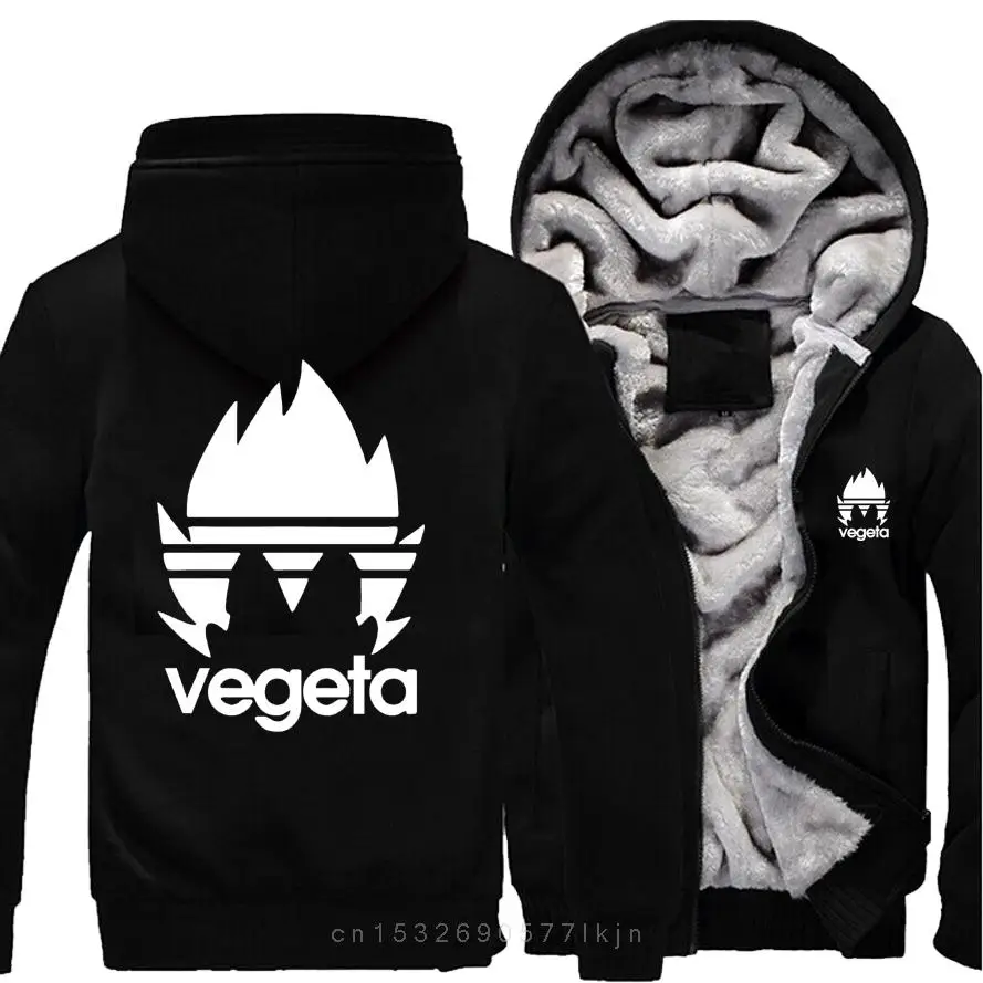 

Men Fashion New Winter Anime Z Vegeta Logo Hoodies Jacket High Quality Casual Wool Liner Fleece Sweatshirts Male Hoody Coat