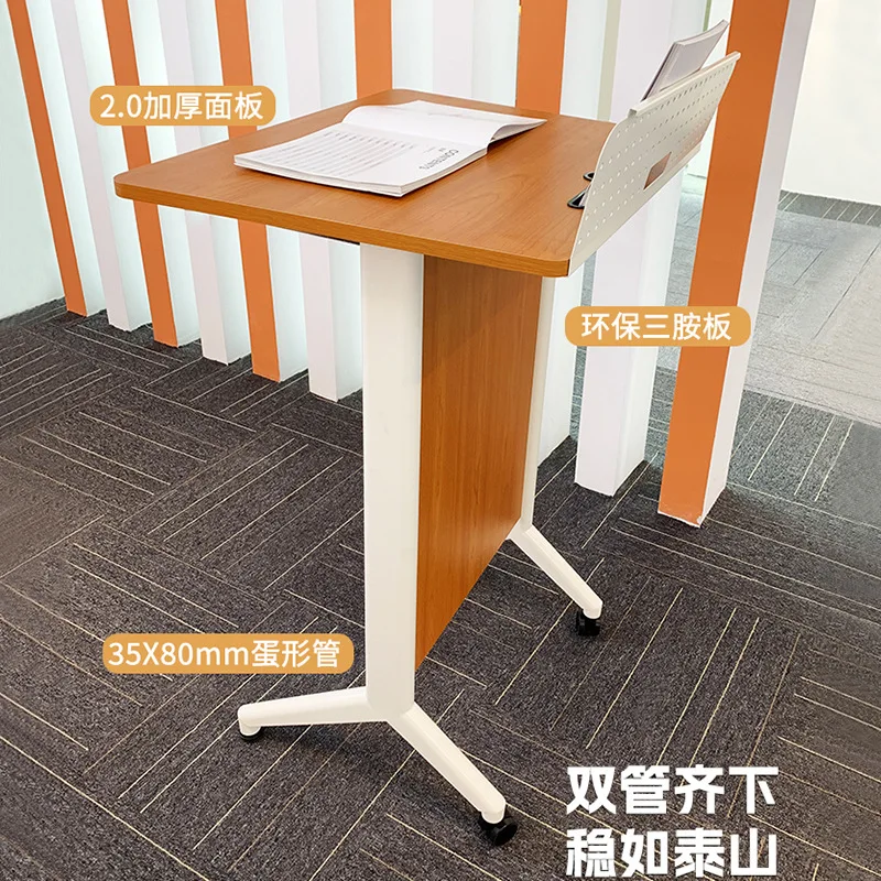 

Mobile Office Furniture Lectern, School Teacher Reception Desk, Welcome Desk, Host's Podium