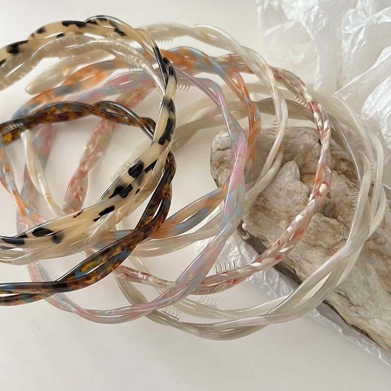 Nieuw Binnen Eenvoudige Hand Kruis Vlecht Haar Hoofdband Mode Magische Kleur Azijnzuur Haarband Voor Elegante Vrouw Meisjes