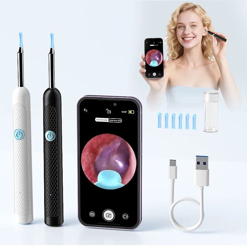 Wireless Otoscope Camera 1080P HD 4.2MM Ear Scope Ear Picker for IPhone/Android Phones WiFi Endoscope Ear Wax Removal Tools