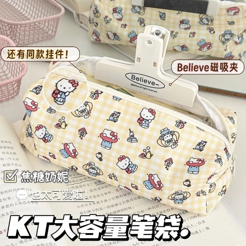 

Cute Hello Kitty Pencil Case, High-value Cartoon Cat Stationery Box, Large Capacity Student Stationery Storage Bag, Makeup Bag
