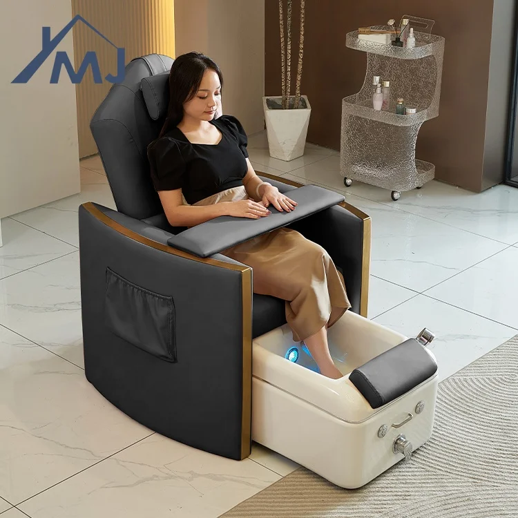 Custom Nail Salon Electric Reclining Manicure Foot Bathing Station Pedicure Spa Chair