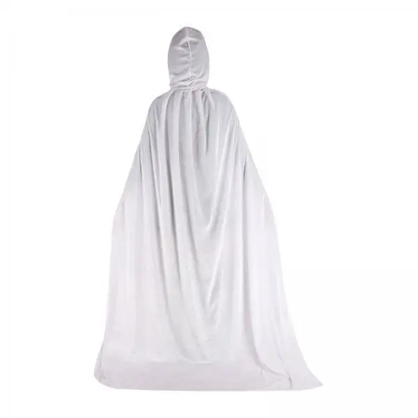 Velvet Hooded Cape Long Cloak Cosplay Costume Medieval Style for Halloween Role Play Dress Up