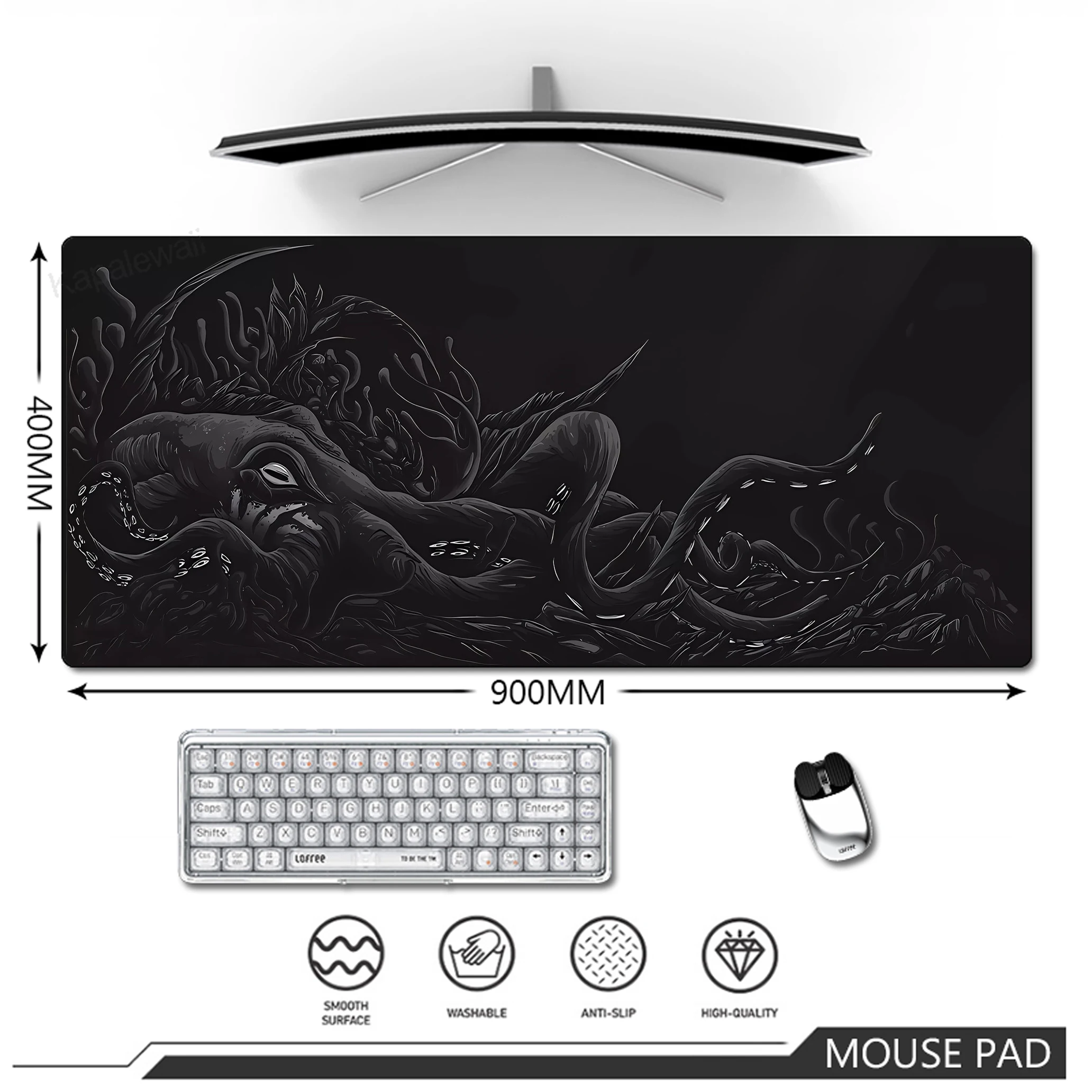 

Japanese Art Dragon Mouse Pad Gamer XL Custom Home HD Mousepad XXL Keyboard Pad Office Non-Slip Computer 900x400mm Mouse Mats