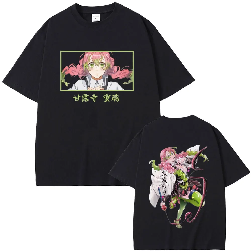

Anime Demon Slayer Kanroji Mitsuri Graphic Print T-Shirt Kimetsu No Yaiba T Shirts Summer Unisex Casual Soft Cotton Tshirt Tops