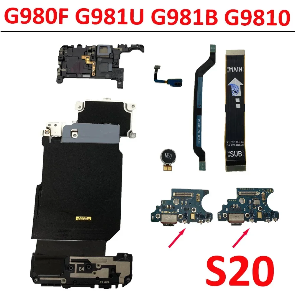 Good Antenna WIFI Signal Board NFC Coil USB Charger Dock Port Connector Microphone For Samsung Galaxy S20 G980F G981B G981U