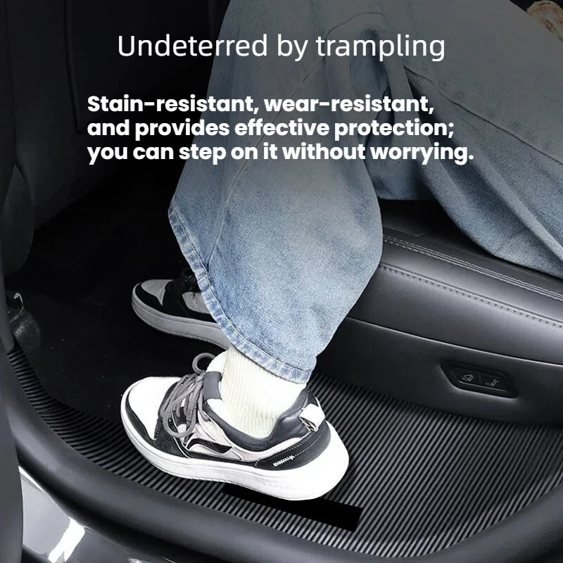 Front Rear Door Sill Guards For Tesla Model Y Juniper 2025+ ABS Inner Protector Cover Plate Trim Anti-Dirty Bumper Welcome Pedal