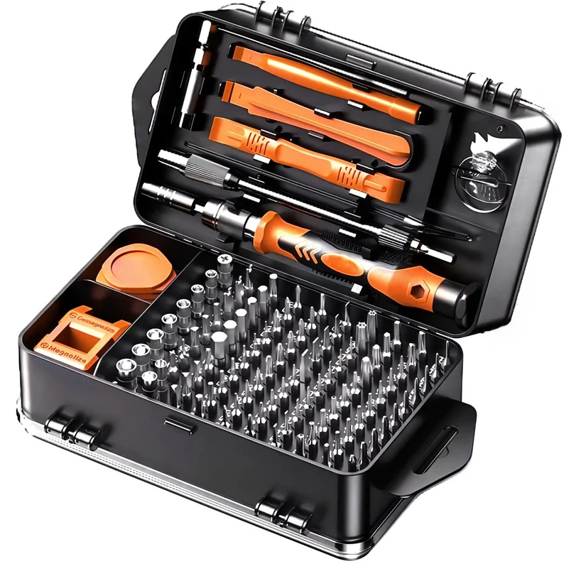 115-in-1 Magnetic Screwdriver Set, High Hardness Multifunctional Repair Tool Kit with Special-Shaped Bits for Phone/PC