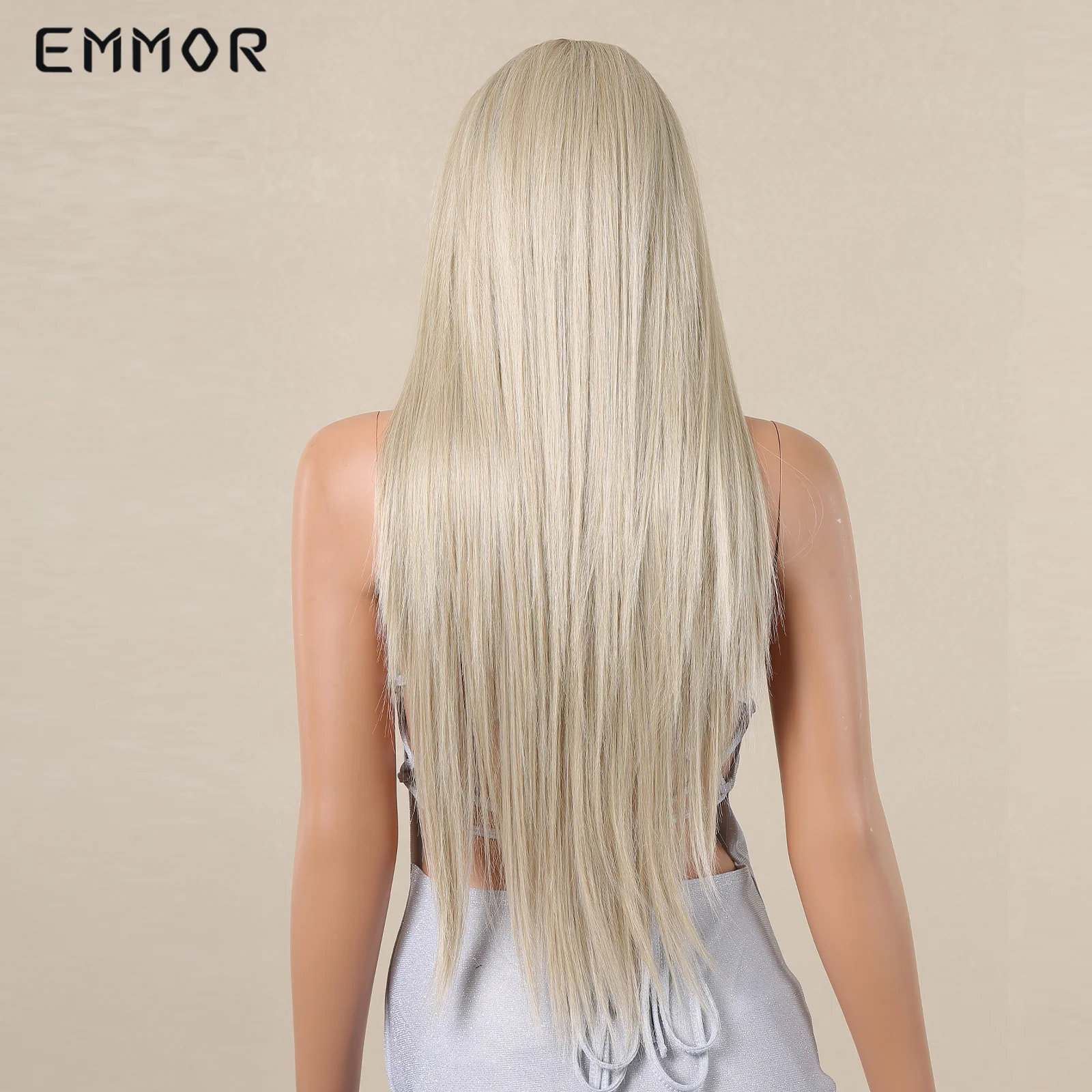 13x6 Lace Front Wigs Blonde Synthetic Wigs for Women Straight Hair Wigs Cosplay Party Lolita Use High Resistant Fiber