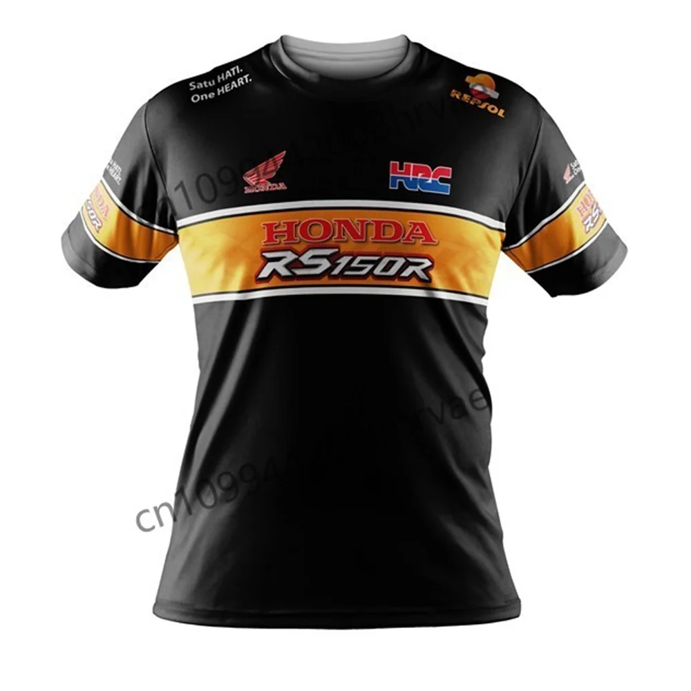 

Unisex 2025 New Honda HRC Cycling Motorcycle Racing Suit Summer Breathable 3D Printed Adult Short Sleeve Top