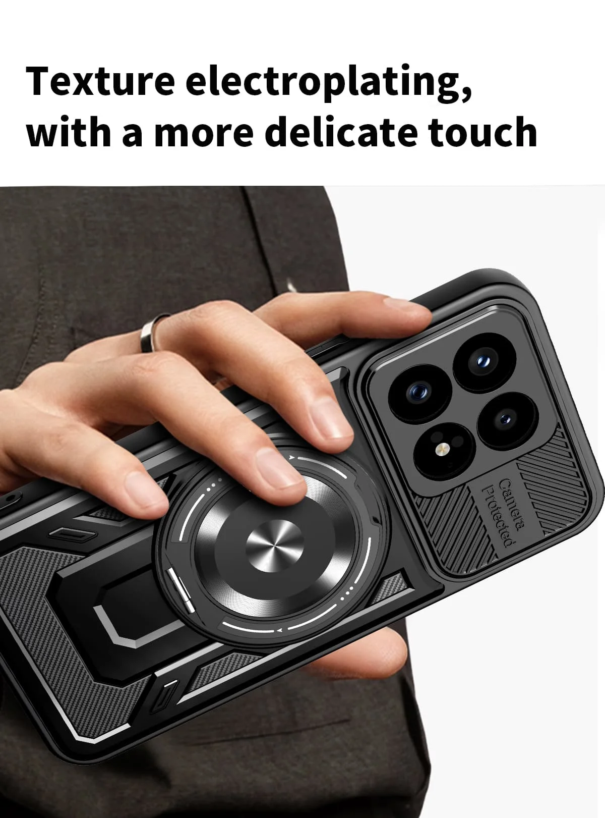 Etui Pancerne z Magnetycznym Obrotowym Uchwytem 360° do Xiaomi Poco F8 Ultra/Poco F8 Pro, Redmi K90 Max, Kompatybilne z Magsafe — zdjęcie produktu 2