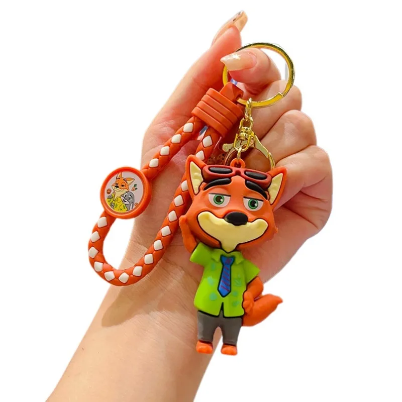 2025 disney zootopia judy nick chaveiro coleção adorável casal acessórios bonito animal figura charme chaveiro