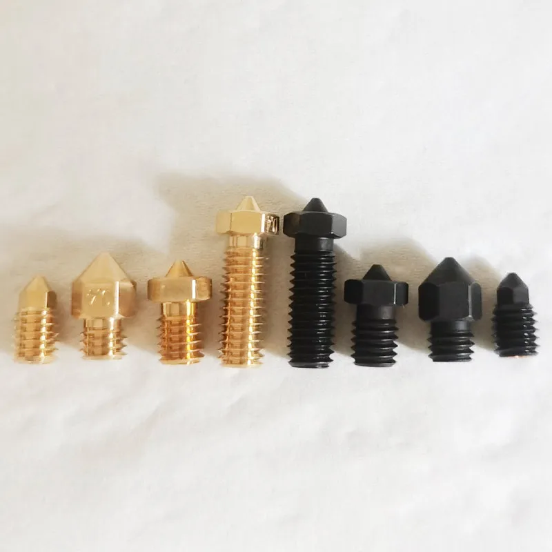 3D Printer Accessories Hard Steel Three Hole CHT Nozzle Brass Nozzle For Bambulab X1 P1 E3D V6 Volcano MK8 0.4mm 0.6mm 0.8mm
