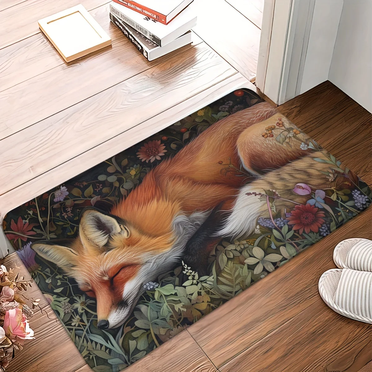 Red Fox Kitchen Mats for Floor, Non-Slip Water Absorbent Kitchen Rugs Set of 2,  Cushioned Anti Fatigue Mats for Kitchen Floor