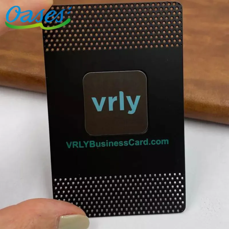 pieces Custom Stainless Steel Black Metal RFID Metal NFC CardCustom