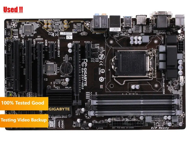 Gigabyte GA-Z97-HD3 100% Original Motherboard LGA1150 DDR3 USB3.0 32G Z97 Z97-HD3 Desktop Mainboard SATA III Mother board