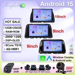 Android 15 For Mazda CX5 CX-5 CX 5 2012 - 2015 8Core 7862CPU Car Multimedia Lettore Navigation Radio Carplay DVD No 2 Din 8Core