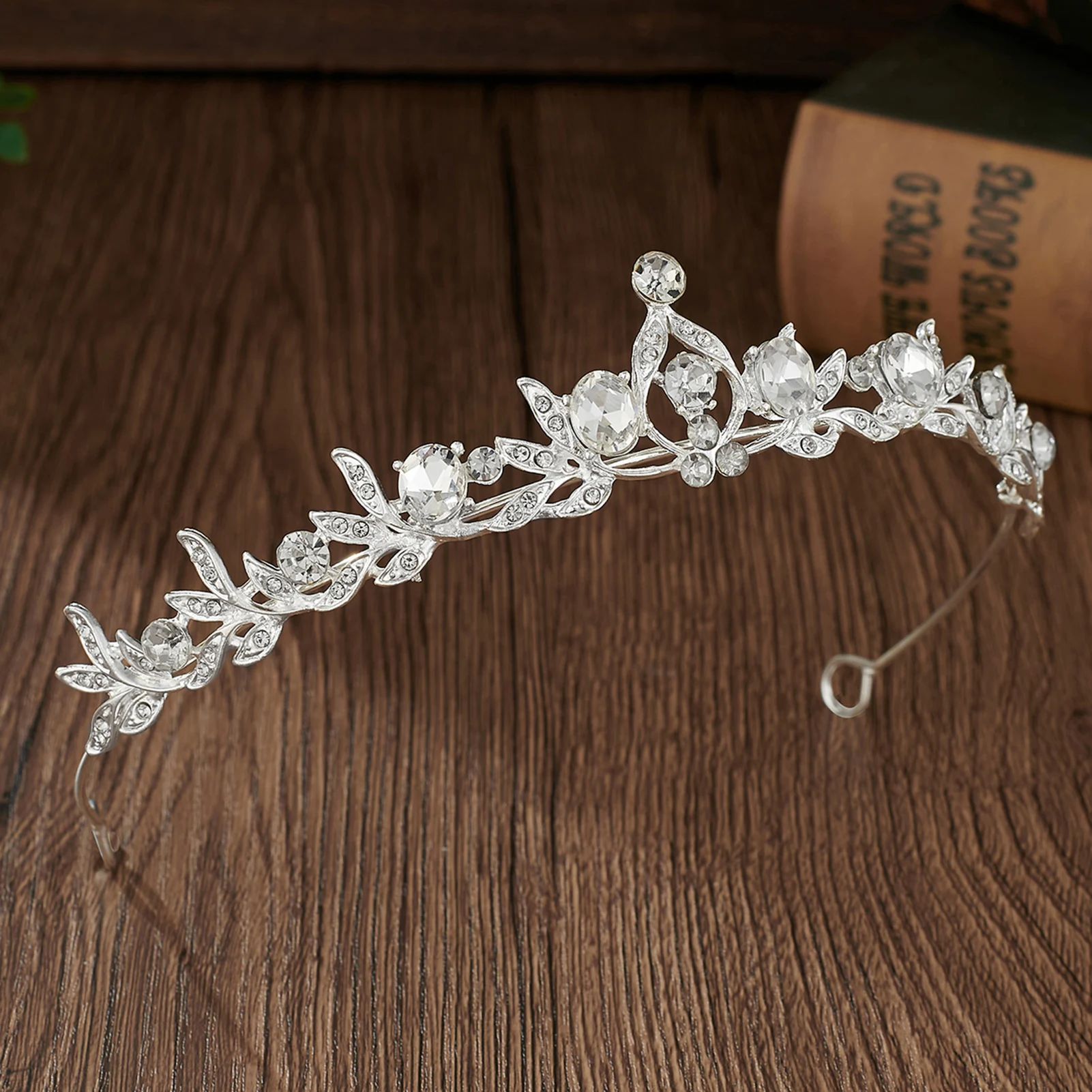 بسيطة حجر الراين التيجان والتيجان الذهب/الفضة اللون سبائك Headbands النساء حفلة عيد ميلاد العصابات الشعر العروس الزفاف الشعر مجوهرات