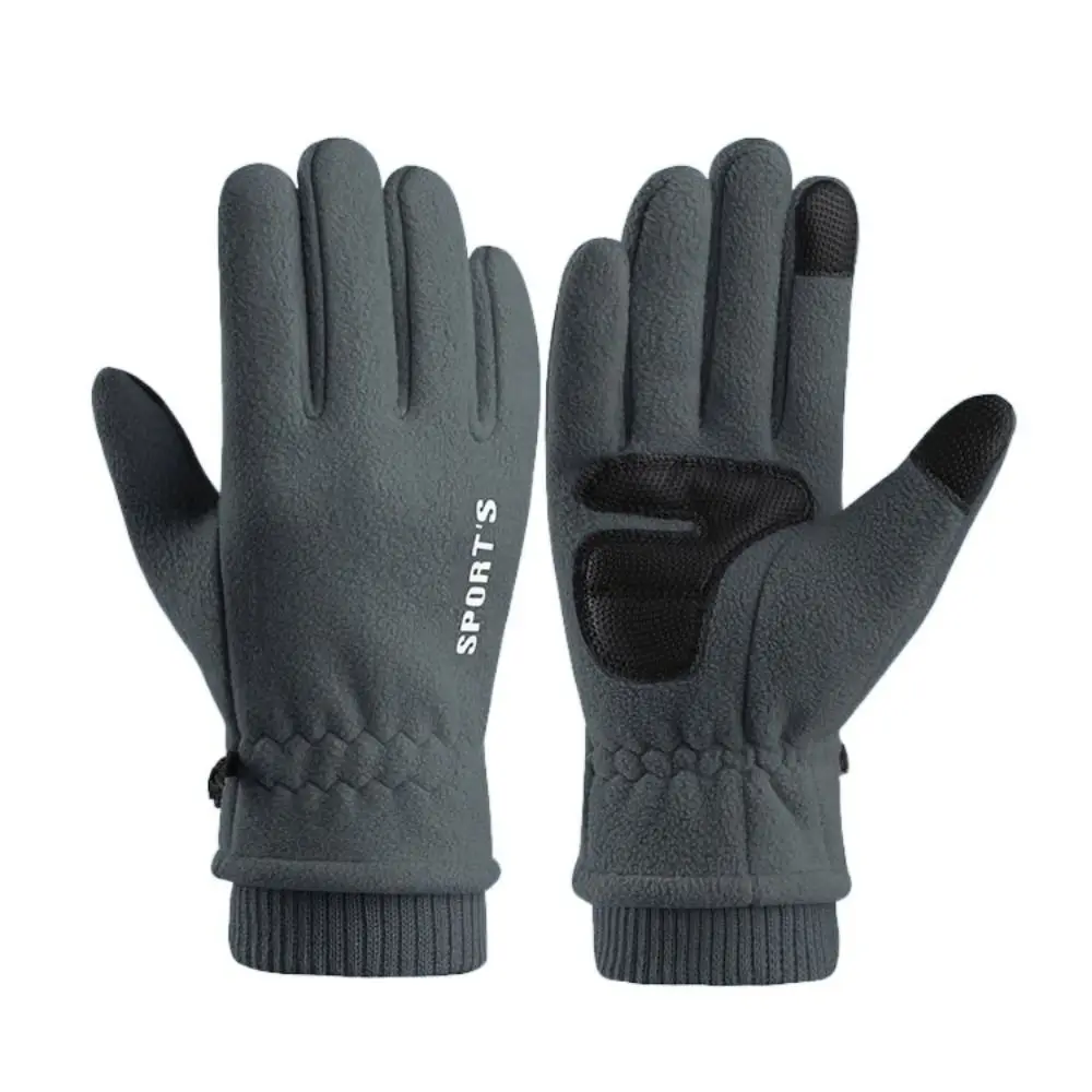 

Elastic Keep Warm Fleece Gloves Windproof Thicken Winter Warm Gloves Full Finger Korean Style Cycling Mittens Outdooor