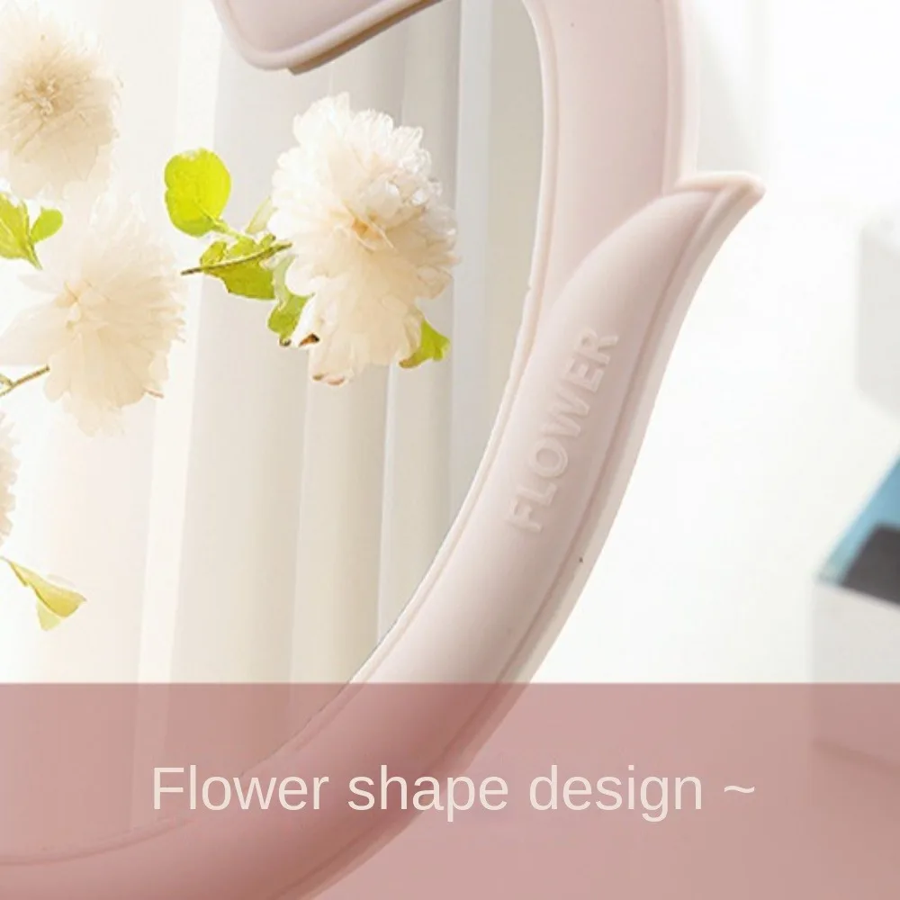 Miroir de maquillage classique en forme de tulipe, mignon, haute définition, pour bureau, Rotation à 360 degrés, miroir de Table simple face