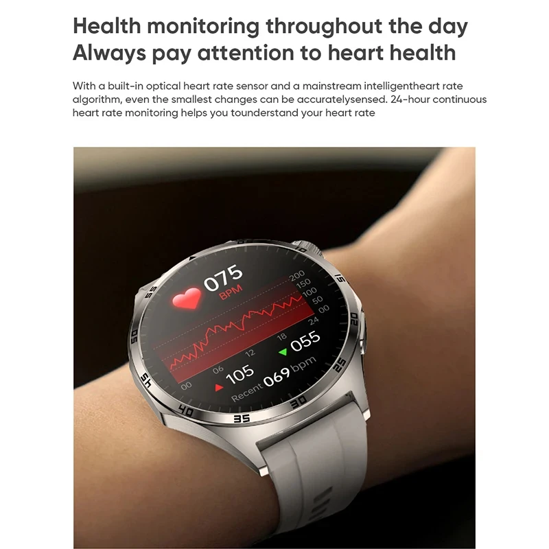 2024 New Medical Grade Smart Watch Men Laser Treatment Blood Sugar ECG+PPG+HRV Body Temperature Bluetooth Call Health smartwatch