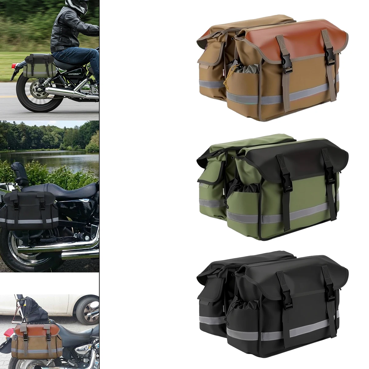

New Bicycle Side Bag Bike Rear Seat Bag, Motorcycle Bicycles Luggage Cargo Rack Carrier for Cycling Traveling Commuting