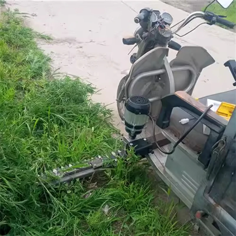 Mesin Pemotong Rumput Roda Tiga Modifikasi Depan, Mesin Pemotong Rumput Kebun, Mesin Pemotong Jerami, Mesin Pemotong Gulma, Mesin Pemotong Semak 500W, Mesin Pertanian