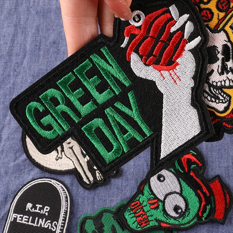 1 Piece Skull Cartoon Embroidered Cloth Patch DIY Patch Clothing Accessories Letter Patches for Clothes Logo Embroidery Patchs