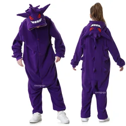 Gengar Costume For Boy Girl Pokemon Cosplay Kigurumis Anime Cute Onesie Pajama Halloween Festival Party Suit Winter Outfit