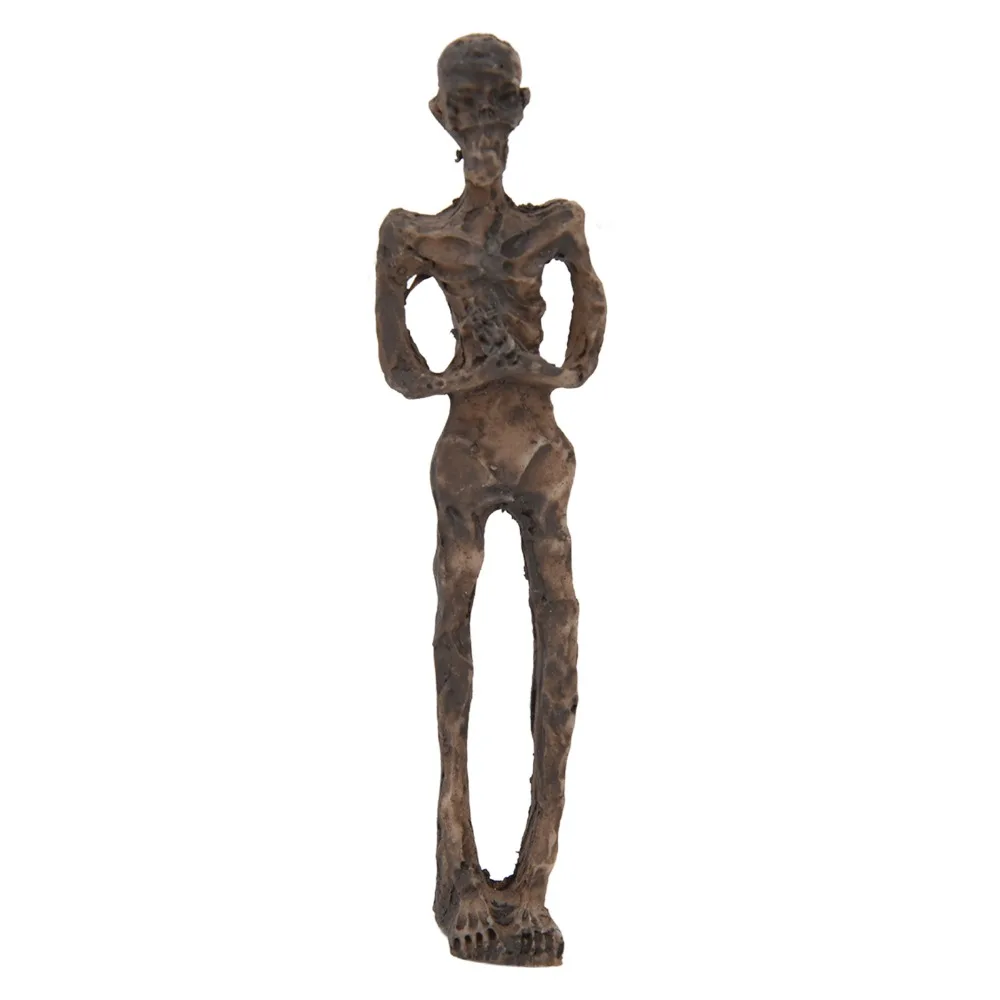 Resin Egyptian Mummy Coffin Ornament Complete Coffin with Separate Lid Aquatic Tank Compatible Decor Mini Resin Mummy Decor
