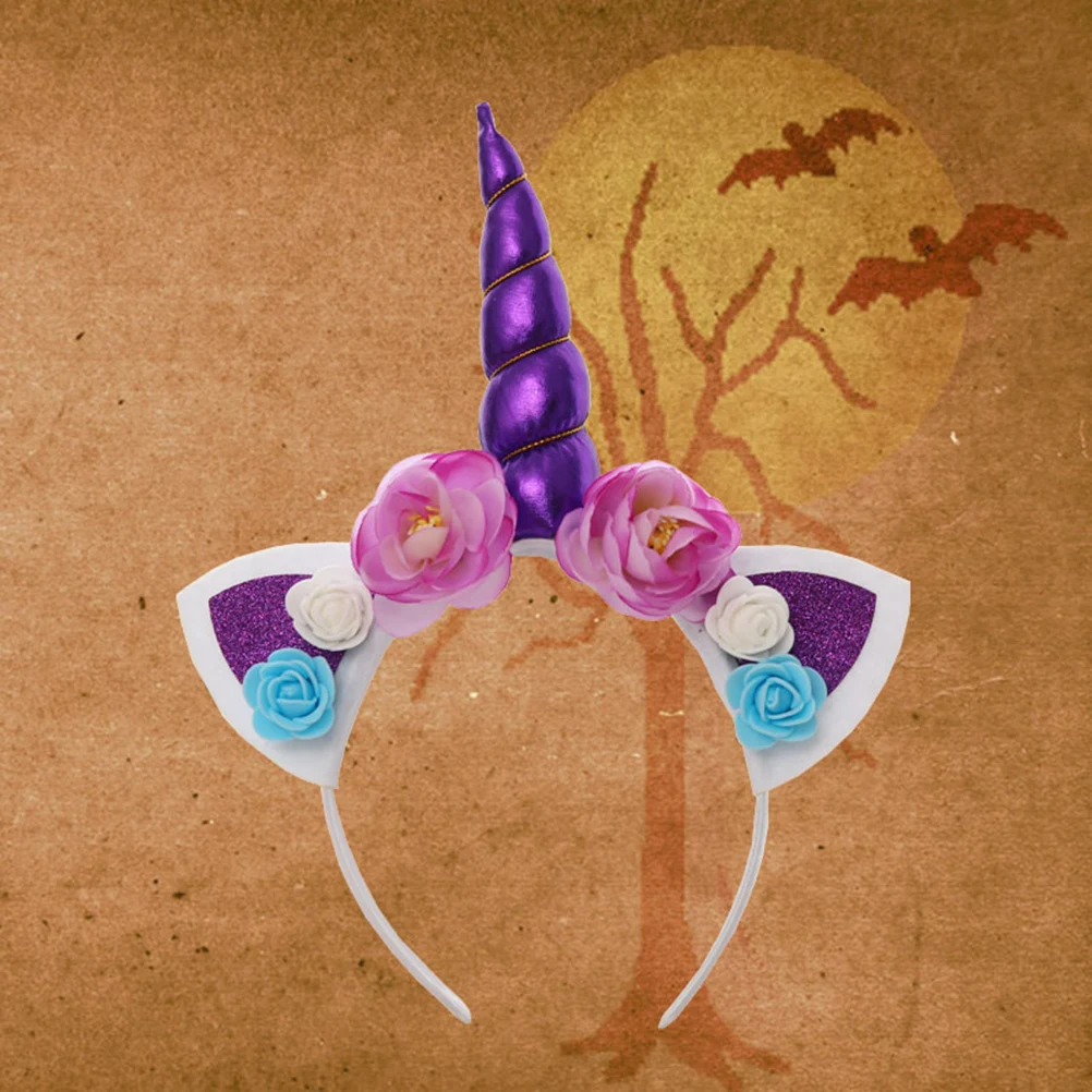 

Unicorn Headband Hair Grenadine Decoration Random Color Lightweight Unicorn Horn Birthday Party Cosplay Photo Prop