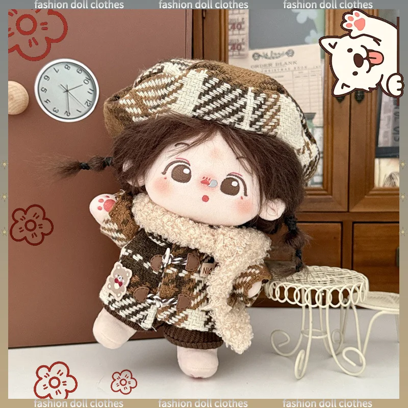 

20cm Cotton Doll Clothes Changing Doll Men And Women Plush Cool Style Autumn And Winter Doll Dress Up Set Dolls Accessories