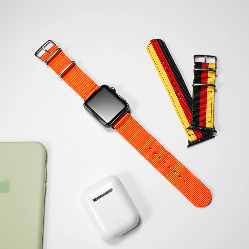 

NATO strap For Apple watch band 44mm 40mm 42mm 38mm 45mm 41mm Nylon watchband accessories bracelet iwatch series 7 6 Se 5 4 3