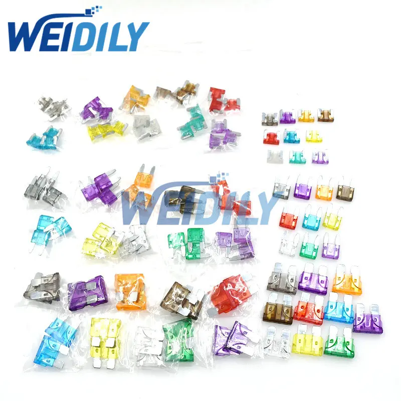 Car Fuse Kit Mini Small Meduim Auto Automotive Car Boat Truck Blade Fuse Assortment Set 2A 3A 5A 7.5A 10A 15A 20A 25A 30A 35A