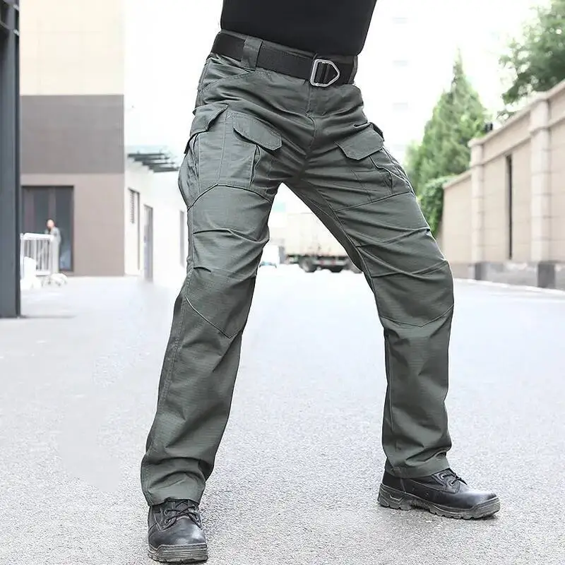 

IX Multi Pocket Work Tactical Men Outdoor Waterproof Sports Hiking Climbing Pants Combat Training Military Cargo Trousers