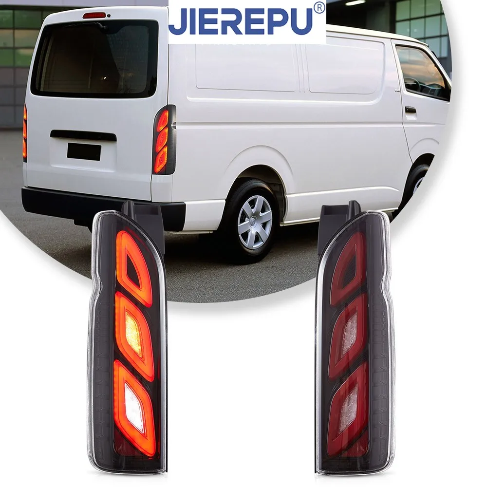 

1 комплект светодиодных задних фонарей в сборе для Toyota Hiace 2005-2018 FULL светодиодные анимационные левые и правые задние фонари, аксессуары для автомобильных фар