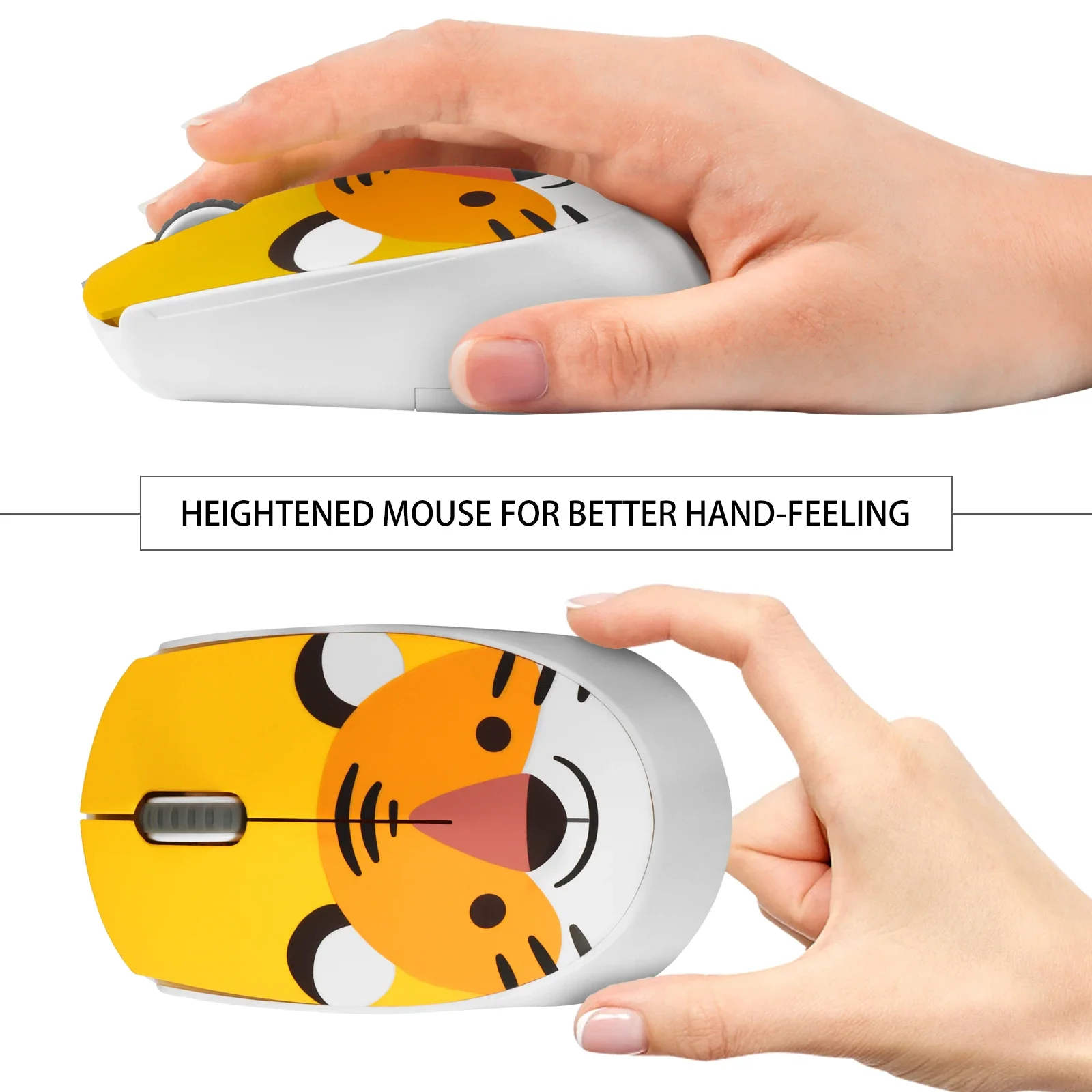 

2.4G Wireless Mouse Cute Animal Pattern Ergonomic Computer Mouse for Office PC Laptop