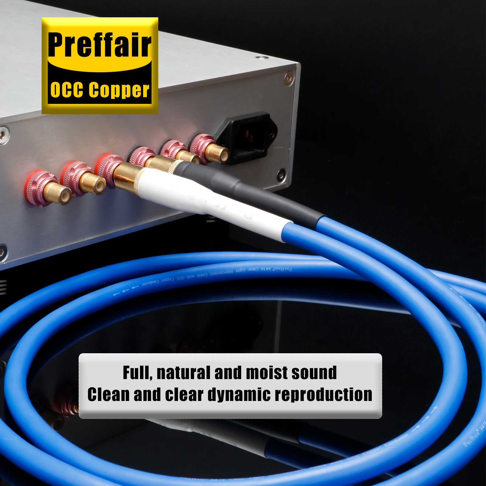 Cavo di interconnessione a luce chiara in rame OCC Cavo audio RCA segnale RCA hifi Cavo analogico Cavo audio stereo per amplificatore per microfono