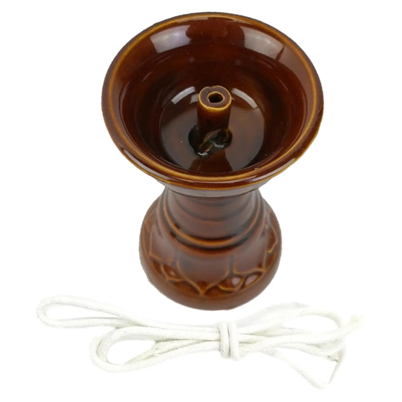 Butter Lamp Holder Oil Candle Container Home Liquid Candleholder Wick Holder Stand Altar Decor Enshrine Supplies with Lamp Wick
