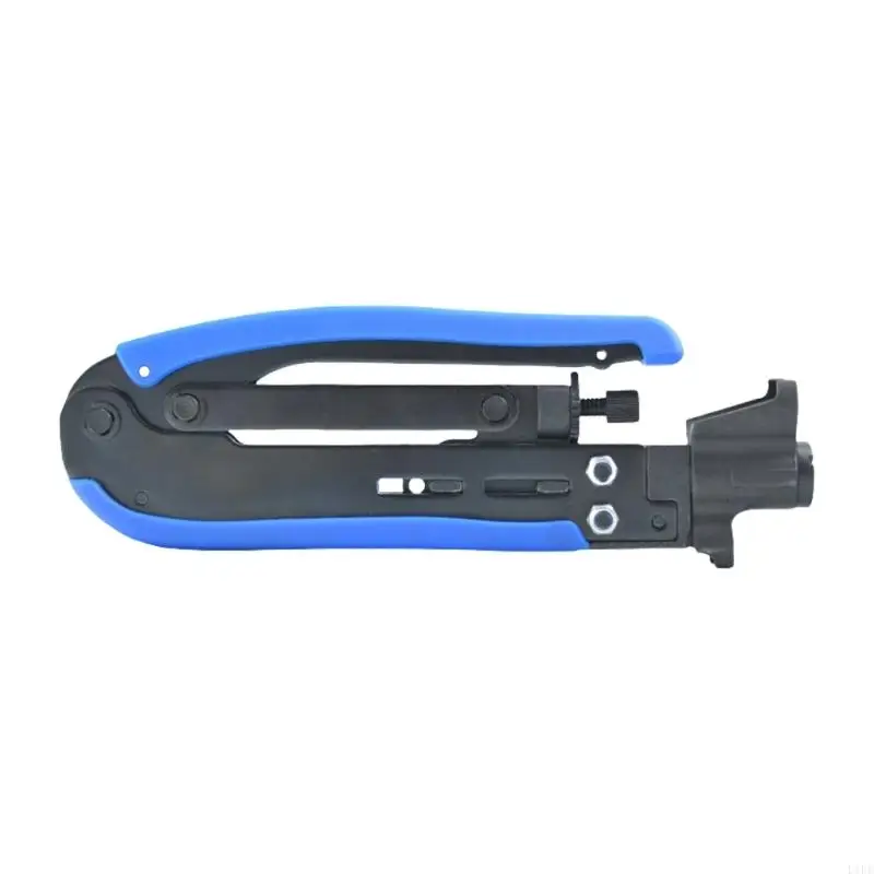 L1EE Coaxial Compression Tool Multitool Coax Cable Crimper Kit for RG6 RG59 RG11 Coaxial Cable Wire Stripper Installation Too