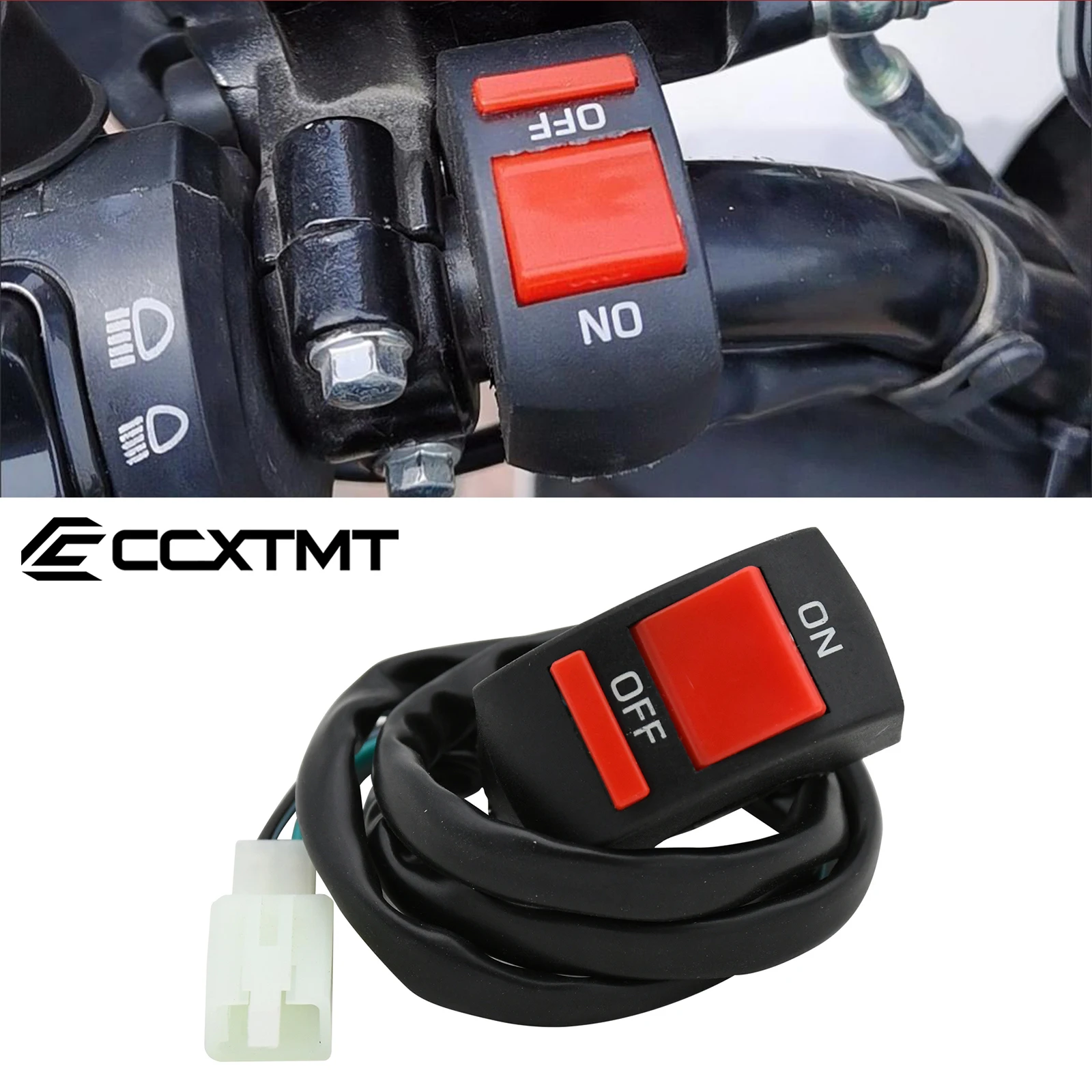 

Motorcycle 22mm Handlebar Flameout Warning Light Switch ON/OFF Button Light Switch For ATV Scooter KTM Honda Yamaha Kawasaki Etc