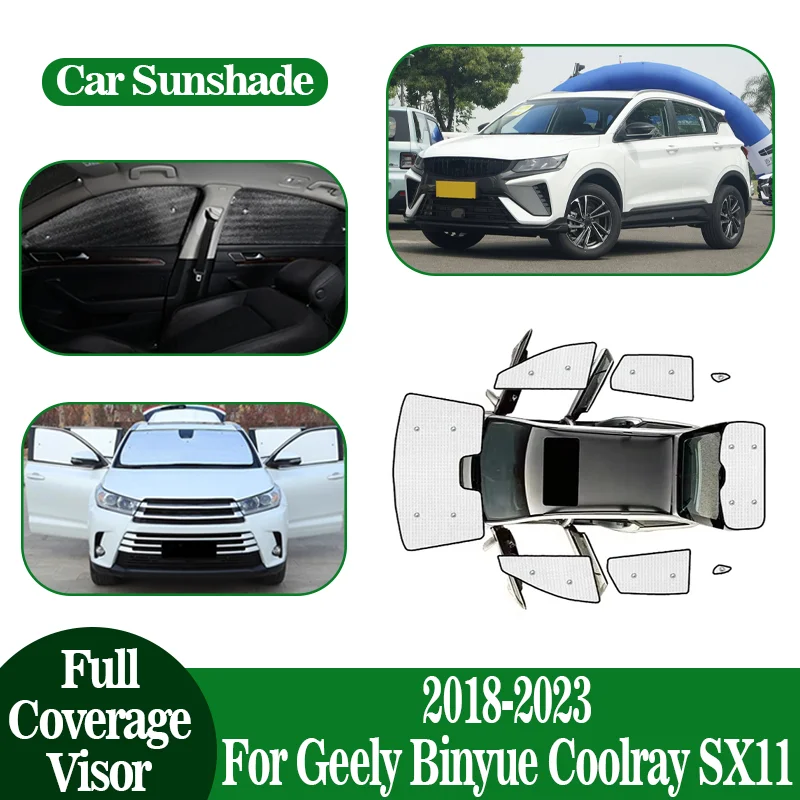 

Автомобильный солнцезащитный козырек с полным покрытием для Geely Binyue Coolray SX11 2018 2019 ~ 2023 анти-УФ-солнцезащитный козырек для окна защитная доска