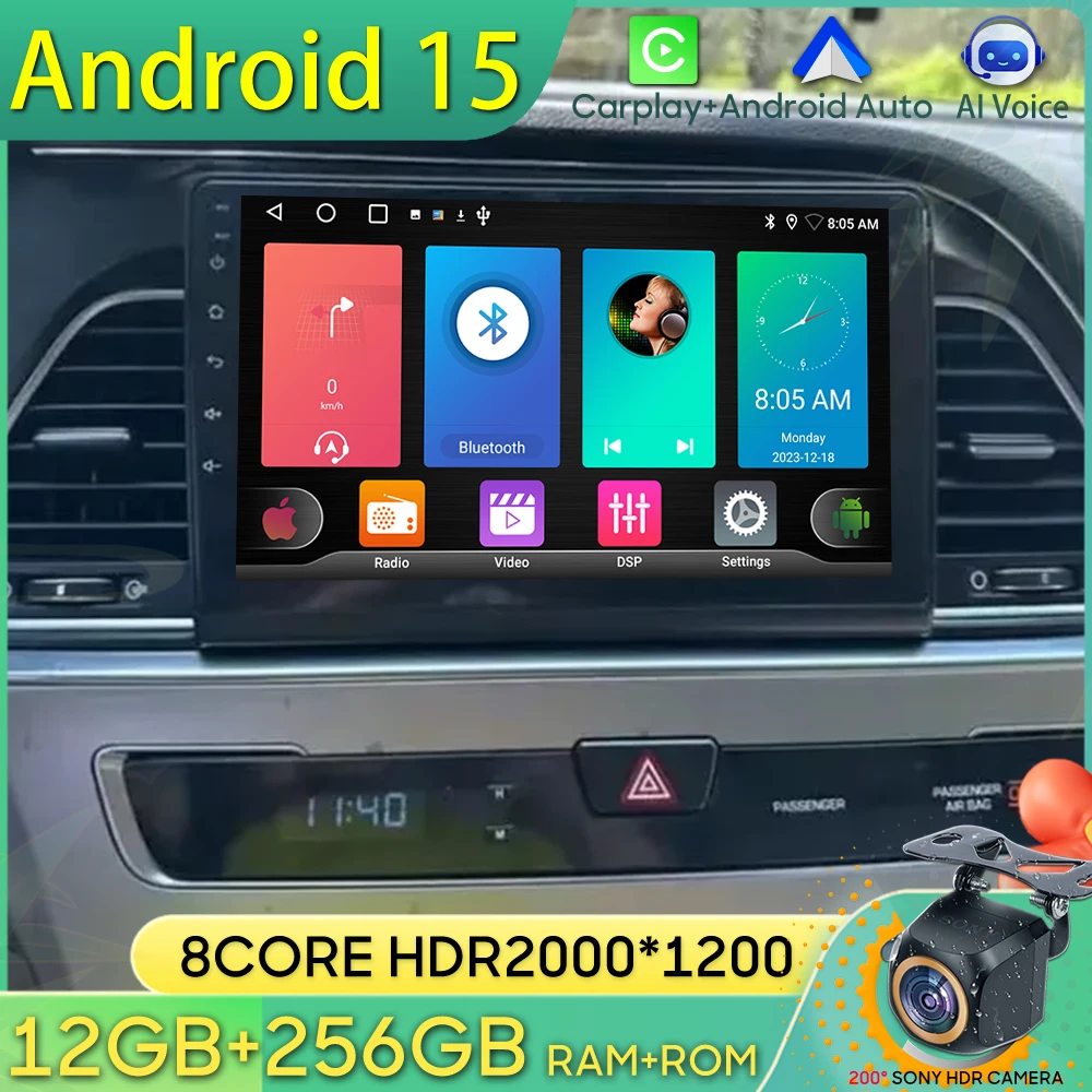 

Android 15 Car Radio For Hyundai Sonata 7 LF 2017 2018 2019 GPS Navigation Android Auto Carplay Wifi 4G Screen Display No 2din