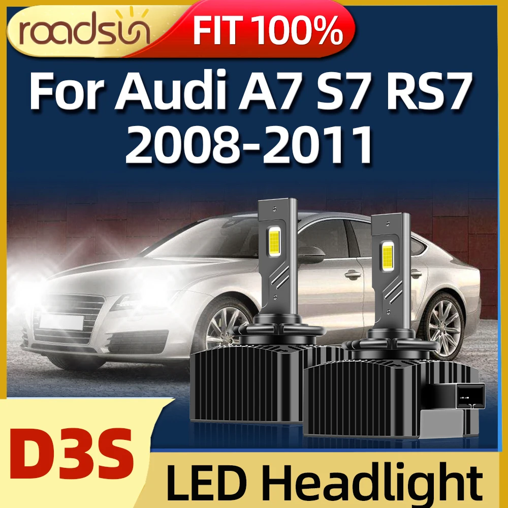 

Roadsun D3S LED Headlights HID Bulb 110W Car Light Turbo Lamp Automobile For Audi A7 S7 RS7 2008 2009 2010 2011