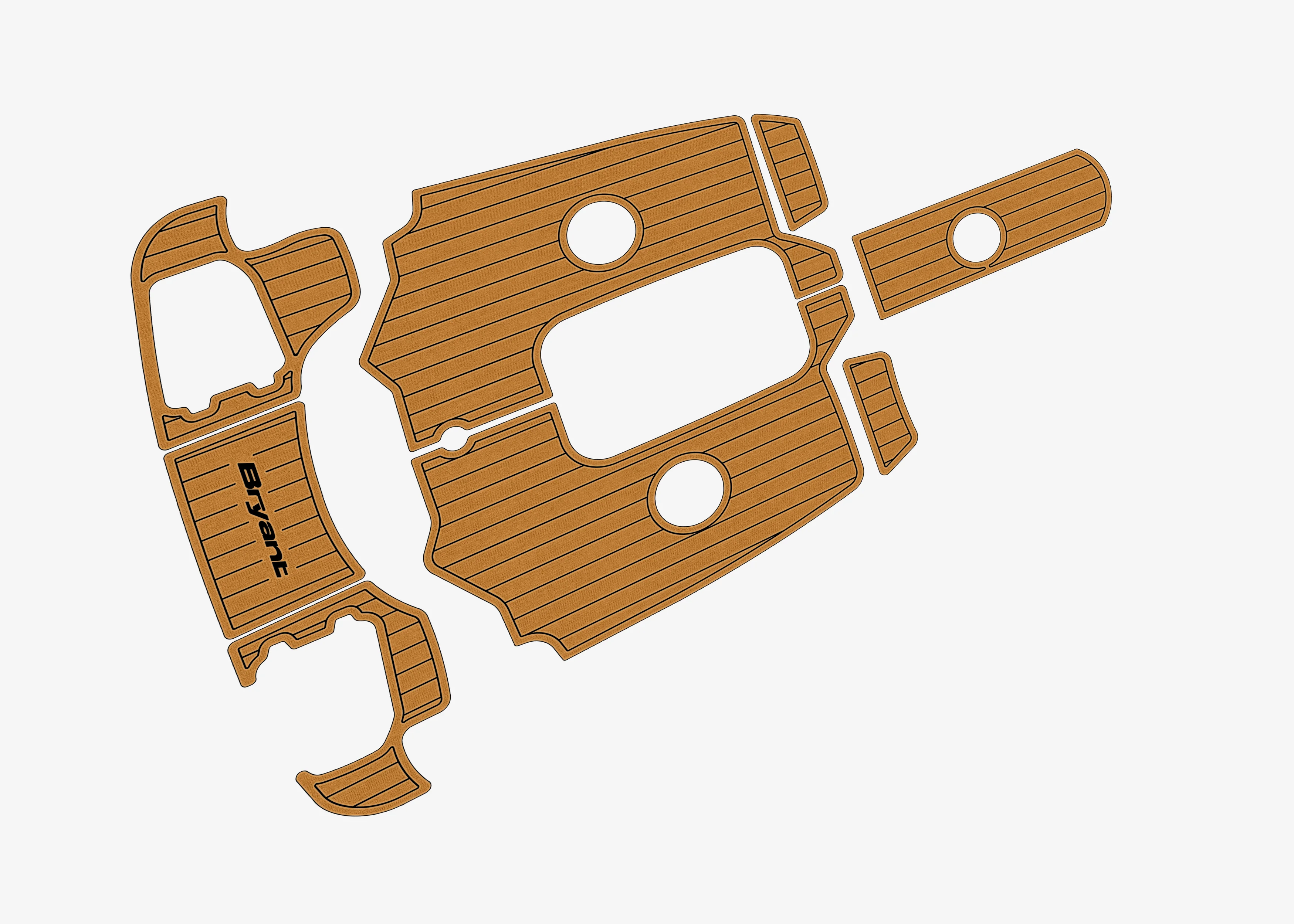 

Anti-Skid EVA Faux Self-Adhesive 6mm Boat Decking Pad for 2010 Bryant 210 Yacht Cockpit Durable Marine Floor