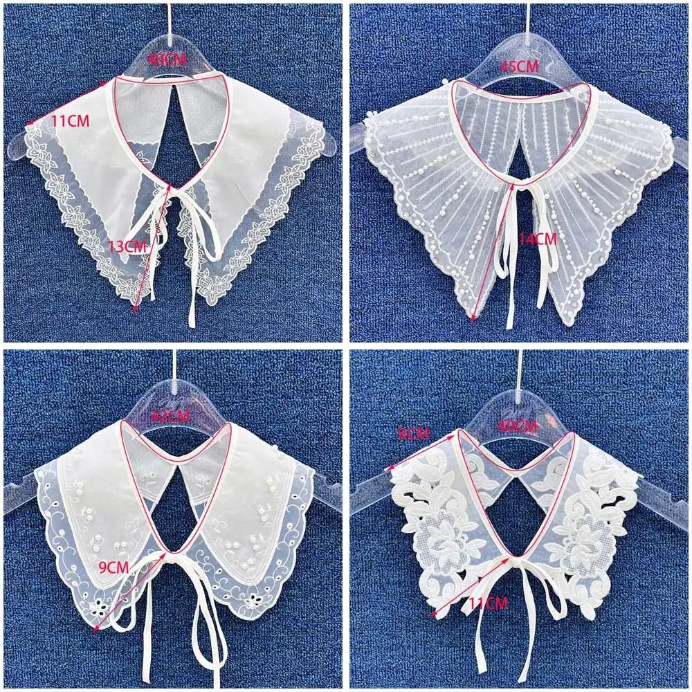 Floral Sunscreen Embroidery Detachable Shirt False Collar Doll Fake Collar Mini Cape Women Shawl Fake Collar