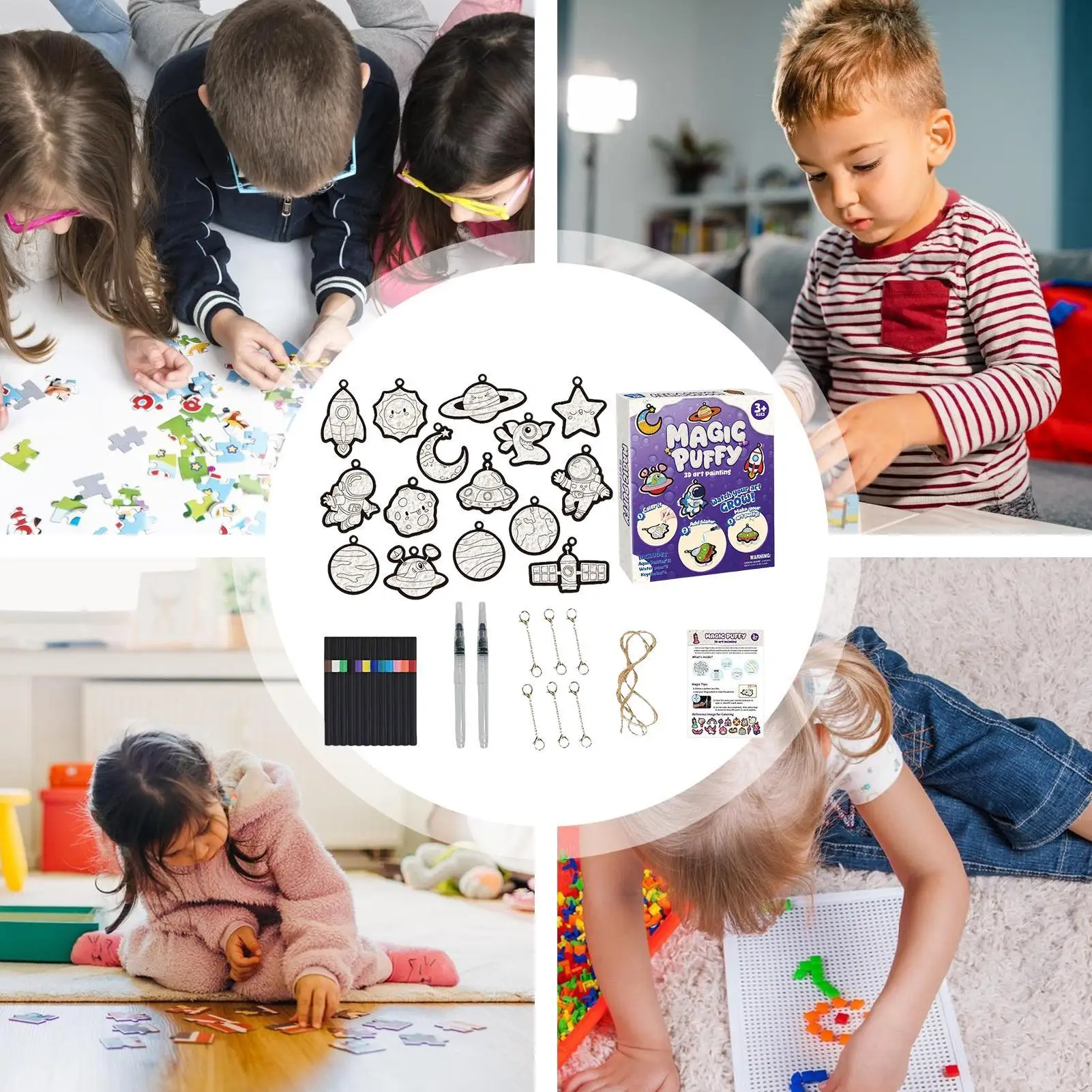 

3d пенопластовая текстура, набор для рисования, краска, ремесла, маркер, 3D-эффект, живопись для взрослых, креативные проекты, активность, домашний декор, школьная вечеринка