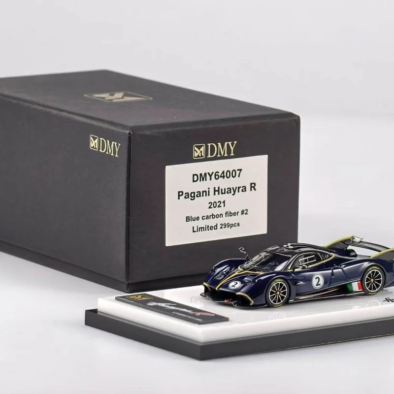 DMY 1:64 Huayra R Blue Carbon Metal Gray resin alloy miniature