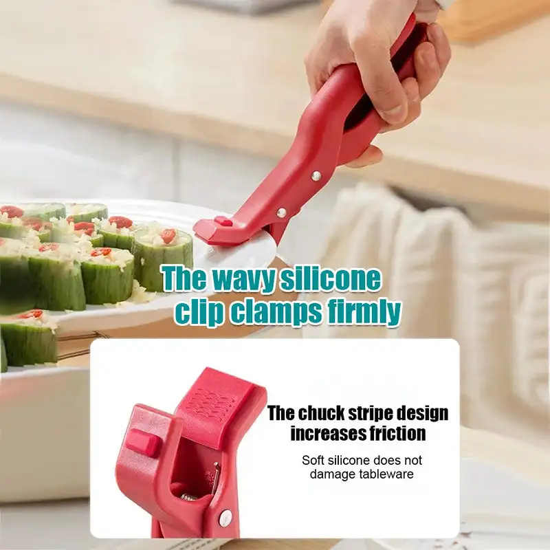 Silicone Multifuncional Anti Scalding Clip Bandeja, Creative Food Holder, Cozinha Ferramenta